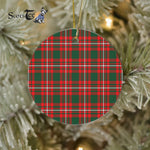 Plaid Christmas Ornaments Scottish Clan Princess Margaret Tartan Ornament,  ceramic ornament, personalized christmas ornaments, christmas tree ornaments, christmas door decorations, Plaid Ornament, Tartan Ceramic Ornament