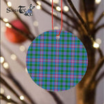 Plaid Christmas Ornaments Scottish Clan Ralston Tartan Ornament,  ceramic ornament, personalized christmas ornaments, christmas tree ornaments, christmas door decorations, Plaid Ornament, Tartan Ceramic Ornament