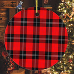 Plaid Christmas Ornaments Scottish Clan Ramsay Modern Tartan Ornament,  ceramic ornament, personalized christmas ornaments, christmas tree ornaments, christmas door decorations, Plaid Ornament, Tartan Ceramic Ornament