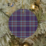 Plaid Christmas Ornaments Scottish Clan RCAF Tartan Ornament,  ceramic ornament, personalized christmas ornaments, christmas tree ornaments, christmas door decorations, Plaid Ornament, Tartan Ceramic Ornament