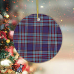 Plaid Christmas Ornaments Scottish Clan RCAF Tartan Ornament,  ceramic ornament, personalized christmas ornaments, christmas tree ornaments, christmas door decorations, Plaid Ornament, Tartan Ceramic Ornament