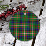 Plaid Christmas Ornaments Scottish Clan Reid Green Tartan Ornament,  ceramic ornament, personalized christmas ornaments, christmas tree ornaments, christmas door decorations, Plaid Ornament, Tartan Ceramic Ornament