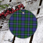 Plaid Christmas Ornaments Scottish Clan Robertson Hunting Modern Tartan Ornament,  ceramic ornament, personalized christmas ornaments, christmas tree ornaments, christmas door decorations, Plaid Ornament, Tartan Ceramic Ornament