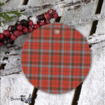 Plaid Christmas Ornaments Scottish Clan Robertson Weathered Tartan Ornament,  ceramic ornament, personalized christmas ornaments, christmas tree ornaments, christmas door decorations, Plaid Ornament, Tartan Ceramic Ornament