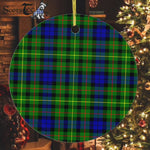 Plaid Christmas Ornaments Scottish Clan Rollo Tartan Ceramic Ornament Plaid Ornaments - Scotstee Shop