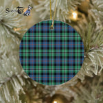 Plaid Christmas Ornaments Scottish Clan Rose Hunting Ancient Tartan Ceramic Ornament Plaid Ornaments - Scotstee Shop