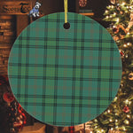 Plaid Christmas Ornaments Scottish Clan Ross Hunting Ancient Tartan Ceramic Ornament Plaid Ornaments - Scotstee Shop