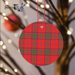Plaid Christmas Ornaments Scottish Clan Ross Modern Tartan Ceramic Ornament Plaid Ornaments - Scotstee Shop