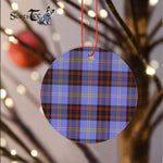 Plaid Christmas Ornaments Scottish Clan Rutherford Tartan Ceramic Ornament Plaid Ornaments - Scotstee Shop