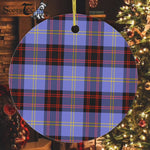 Plaid Christmas Ornaments Scottish Clan Rutherford Tartan Ceramic Ornament Plaid Ornaments - Scotstee Shop