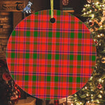 Plaid Christmas Ornaments Scottish Clan Sandilands Tartan Ceramic Ornament Plaid Ornaments - Scotstee Shop