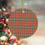 Plaid Christmas Ornaments Scottish Clan Scott Ancient Tartan Ceramic Ornament Plaid Ornaments - Scotstee Shop