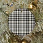 Plaid Christmas Ornaments Scottish Clan Scott Black White Ancient Tartan Ceramic Ornament Plaid Ornaments - Scotstee Shop