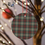 Plaid Christmas Ornaments Scottish Clan Scott Brown Ancient Tartan Ceramic Ornament Plaid Ornaments - Scotstee Shop