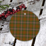 Plaid Christmas Ornaments Scottish Clan Scott Brown Modern Tartan Ceramic Ornament Plaid Ornaments - Scotstee Shop