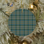 Plaid Christmas Ornaments Scottish Clan Scott Green Ancient Tartan Ceramic Ornament Plaid Ornaments - Scotstee Shop