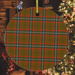 Plaid Christmas Ornaments Scottish Clan Seton Hunting Modern Tartan Ceramic Ornament Plaid Ornaments - Scotstee Shop