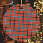 Plaid Christmas Ornaments Scottish Clan Sinclair Ancient Tartan Ceramic Ornament Plaid Ornaments - Scotstee Shop