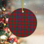 Plaid Christmas Ornaments Scottish Clan Sinclair Tartan Ceramic Ornament Plaid Ornaments - Scotstee Shop