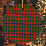 Plaid Christmas Ornaments Scottish Clan Skene Tartan Ceramic Ornament Plaid Ornaments - Scotstee Shop