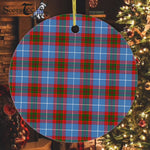 Plaid Christmas Ornaments Scottish Clan Skirving Tartan Ceramic Ornament Plaid Ornaments - Scotstee Shop
