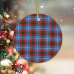 Plaid Christmas Ornaments Scottish Clan Skirving Tartan Ceramic Ornament Plaid Ornaments - Scotstee Shop