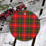 Plaid Christmas Ornaments Scottish Clan Somerville Tartan Ceramic Ornament Plaid Ornaments - Scotstee Shop