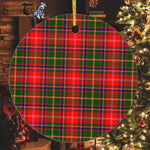 Plaid Christmas Ornaments Scottish Clan Somerville Tartan Ceramic Ornament Plaid Ornaments - Scotstee Shop