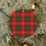 Plaid Christmas Ornaments Scottish Clan Somerville Tartan Ceramic Ornament Plaid Ornaments - Scotstee Shop