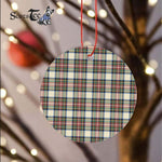 Plaid Christmas Ornaments Scottish Clan Stewart Dress Ancient Tartan Ceramic Ornament Plaid Ornaments - Scotstee Shop