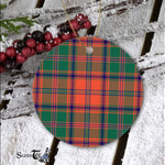 Plaid Christmas Ornaments Scottish Clan Stewart Of Appin Ancient Tartan Ceramic Ornament Plaid Ornaments - Scotstee Shop