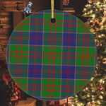 Plaid Christmas Ornaments Scottish Clan Stewart Of Appin Hunting Modern Tartan Ceramic Ornament Plaid Ornaments - Scotstee Shop