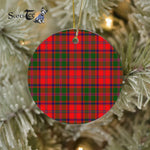 Plaid Christmas Ornaments Scottish Clan Stewart Of Appin Modern Tartan Ceramic Ornament Plaid Ornaments - Scotstee Shop