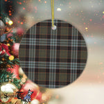 Plaid Christmas Ornaments Scottish Clan Stewart Old Weathered Tartan Ceramic Ornament Plaid Ornaments - Scotstee Shop