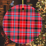 Plaid Christmas Ornaments Scottish Clan Straiton Tartan Ceramic Ornament Plaid Ornaments - Scotstee Shop