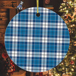 Plaid Christmas Ornaments Scottish Clan Strathclyde District Tartan Ceramic Ornament Plaid Ornaments - Scotstee Shop
