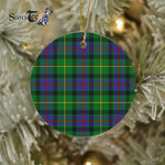 Plaid Christmas Ornaments Scottish Clan Tait Tartan Ceramic Ornament Plaid Ornaments - Scotstee Shop