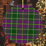 Plaid Christmas Ornaments Scottish Clan Taylor Tartan Ceramic Ornament Plaid Ornaments - Scotstee Shop