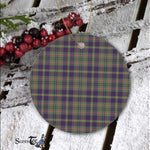 Plaid Christmas Ornaments Scottish Clan Taylor Weathered Tartan Ceramic Ornament Plaid Ornaments - Scotstee Shop