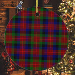 Plaid Christmas Ornaments Scottish Clan Tennant Tartan Ceramic Ornament Plaid Ornaments - Scotstee Shop