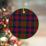 Plaid Christmas Ornaments Scottish Clan Tennant Tartan Ceramic Ornament Plaid Ornaments - Scotstee Shop