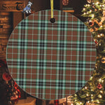 Plaid Christmas Ornaments Scottish Clan Thomson Hunting Modern Tartan Ceramic Ornament Plaid Ornaments - Scotstee Shop