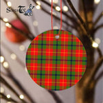Plaid Christmas Ornaments Scottish Clan Turnbull Tartan Ceramic Ornament Plaid Ornaments - Scotstee Shop