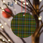 Plaid Christmas Ornaments Scottish Clan Walkinshaw Tartan Ceramic Ornament Plaid Ornaments - Scotstee Shop