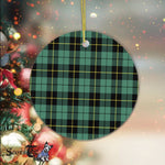 Plaid Christmas Ornaments Scottish Clan Wallace Ancient Tartan Ceramic Ornament Plaid Ornaments - Scotstee Shop