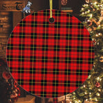 Plaid Christmas Ornaments Scottish Clan Wallace Tartan Ceramic Ornament Plaid Ornaments - Scotstee Shop