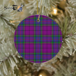 Plaid Christmas Ornaments Scottish Clan Wardlaw Tartan Ceramic Ornament Plaid Ornaments - Scotstee Shop