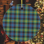 Plaid Christmas Ornaments Scottish Clan Watson Ancient Tartan Ceramic Ornament Plaid Ornaments - Scotstee Shop