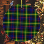 Plaid Christmas Ornaments Scottish Clan Watson Modern Tartan Ceramic Ornament Plaid Ornaments - Scotstee Shop