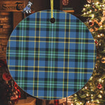 Plaid Christmas Ornaments Scottish Clan Weir Ancient Tartan Ceramic Ornament Plaid Ornaments - Scotstee Shop